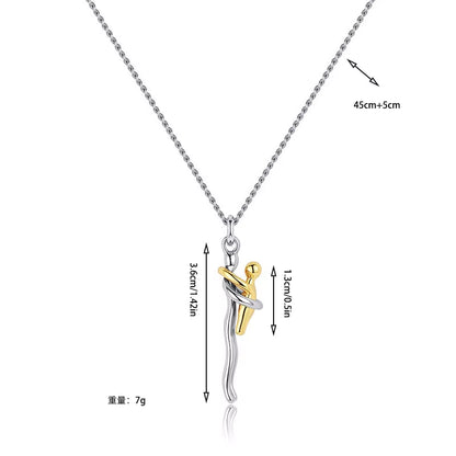 Mother Child Hug Pendant Necklace for Women Men Mother'S Day Father'S Day Valentine'S Day Creative Charm Jewelry Gifts