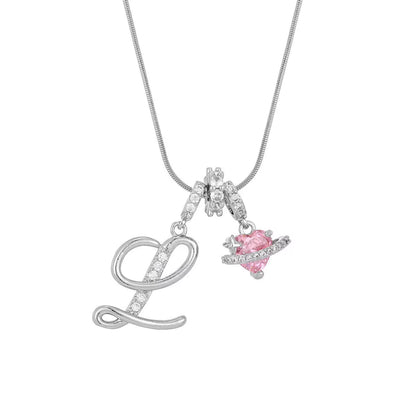 Fashion 26 English Letter Necklace for Women Sweet Girl Light Luxury High-End Stainless Steel Accessory Birthday Gift