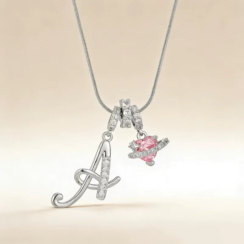 Fashion 26 English Letter Necklace for Women Sweet Girl Light Luxury High-End Stainless Steel Accessory Birthday Gift