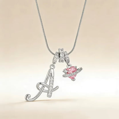 Fashion 26 English Letter Necklace for Women Sweet Girl Light Luxury High-End Stainless Steel Accessory Birthday Gift