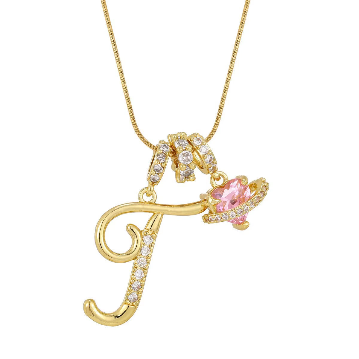 Fashion 26 English Letter Necklace for Women Sweet Girl Light Luxury High-End Stainless Steel Accessory Birthday Gift