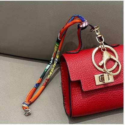Luxury Fashion Mini Headphone Bag for Airpods 4 3 2 Pro 2 Galaxy Buds 3/3Pro Leather Purse Pendant Mini Keychain