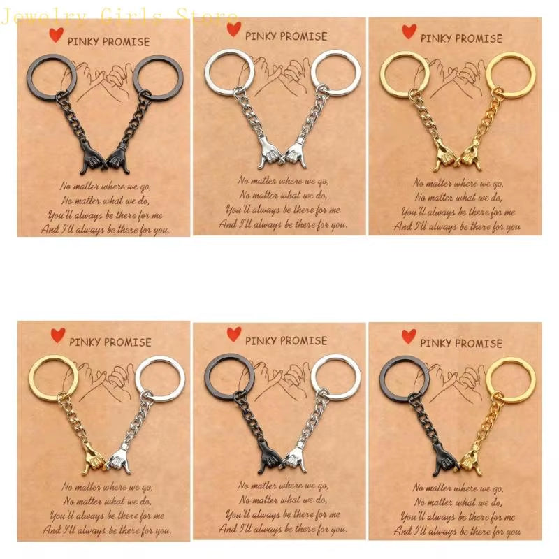 Heartwarming Couple Keychain Gift with Message Feature Strong Zinc Alloy Lover Hanging Accessory