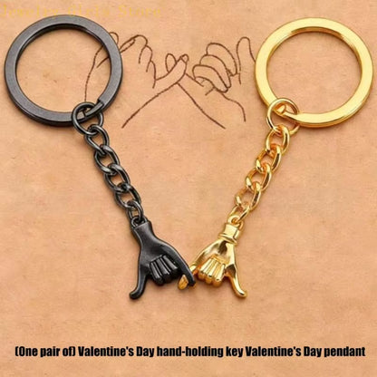 Heartwarming Couple Keychain Gift with Message Feature Strong Zinc Alloy Lover Hanging Accessory