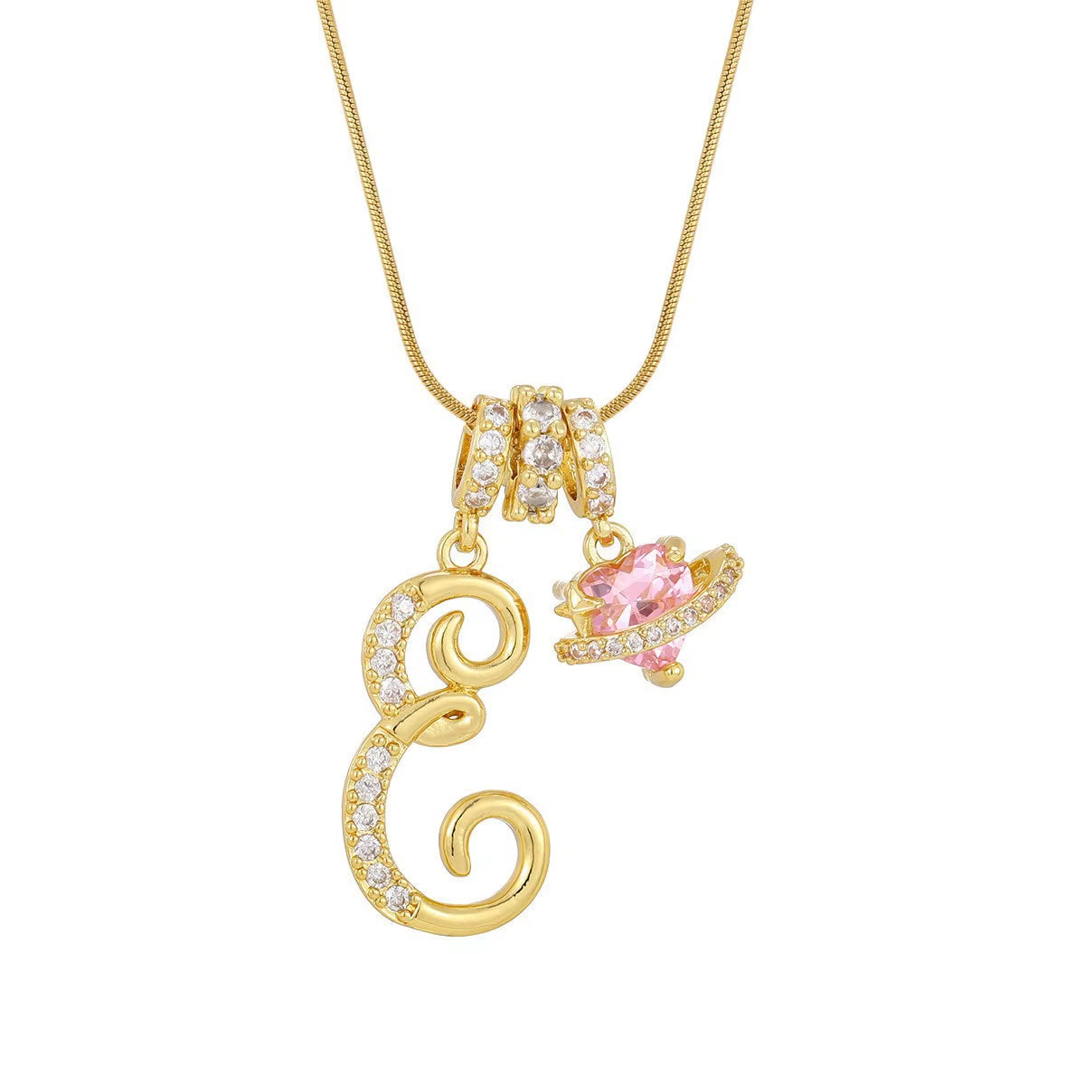 Fashion 26 English Letter Necklace for Women Sweet Girl Light Luxury High-End Stainless Steel Accessory Birthday Gift