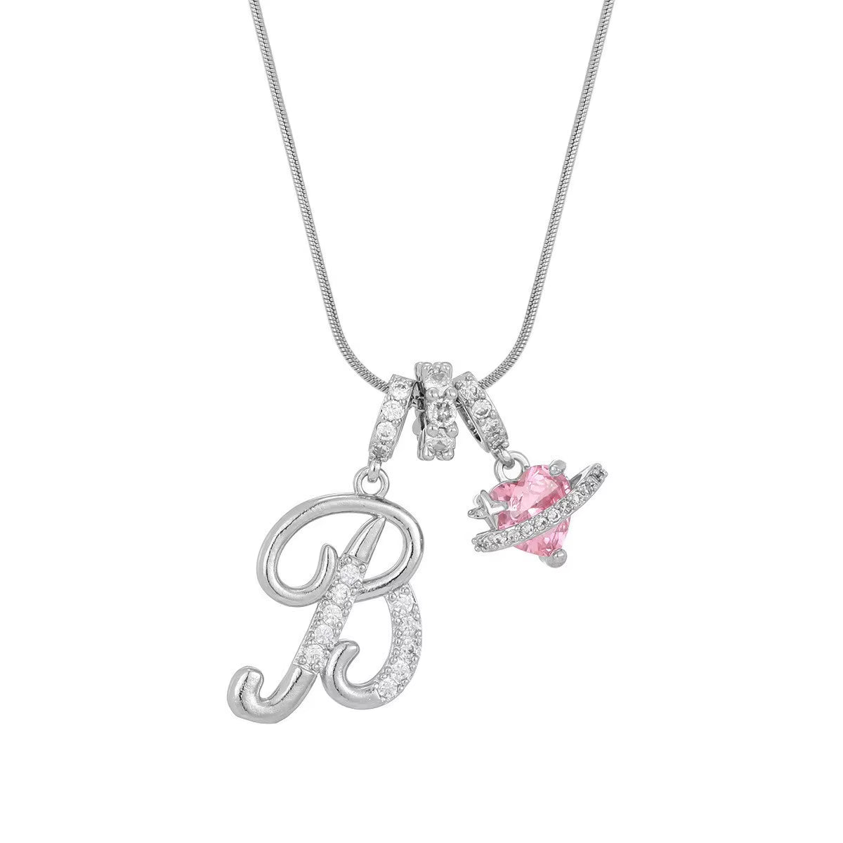 Fashion 26 English Letter Necklace for Women Sweet Girl Light Luxury High-End Stainless Steel Accessory Birthday Gift