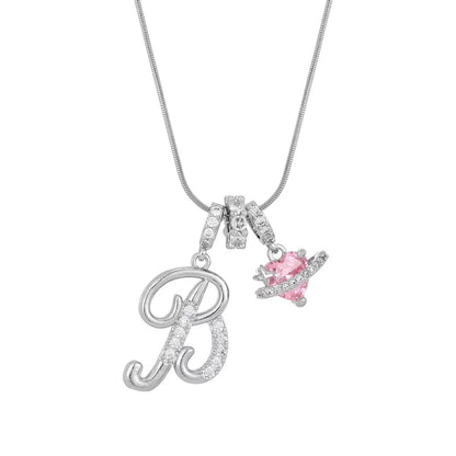 Fashion 26 English Letter Necklace for Women Sweet Girl Light Luxury High-End Stainless Steel Accessory Birthday Gift