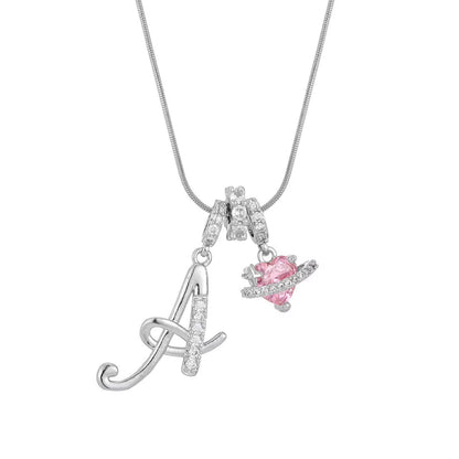 Fashion 26 English Letter Necklace for Women Sweet Girl Light Luxury High-End Stainless Steel Accessory Birthday Gift