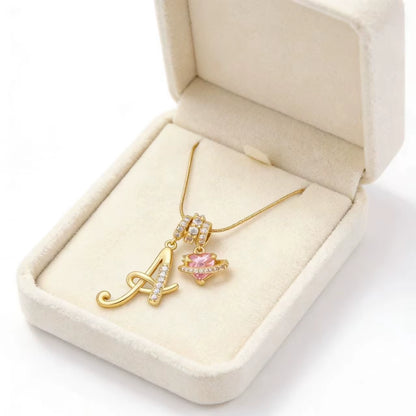 Fashion 26 English Letter Necklace for Women Sweet Girl Light Luxury High-End Stainless Steel Accessory Birthday Gift