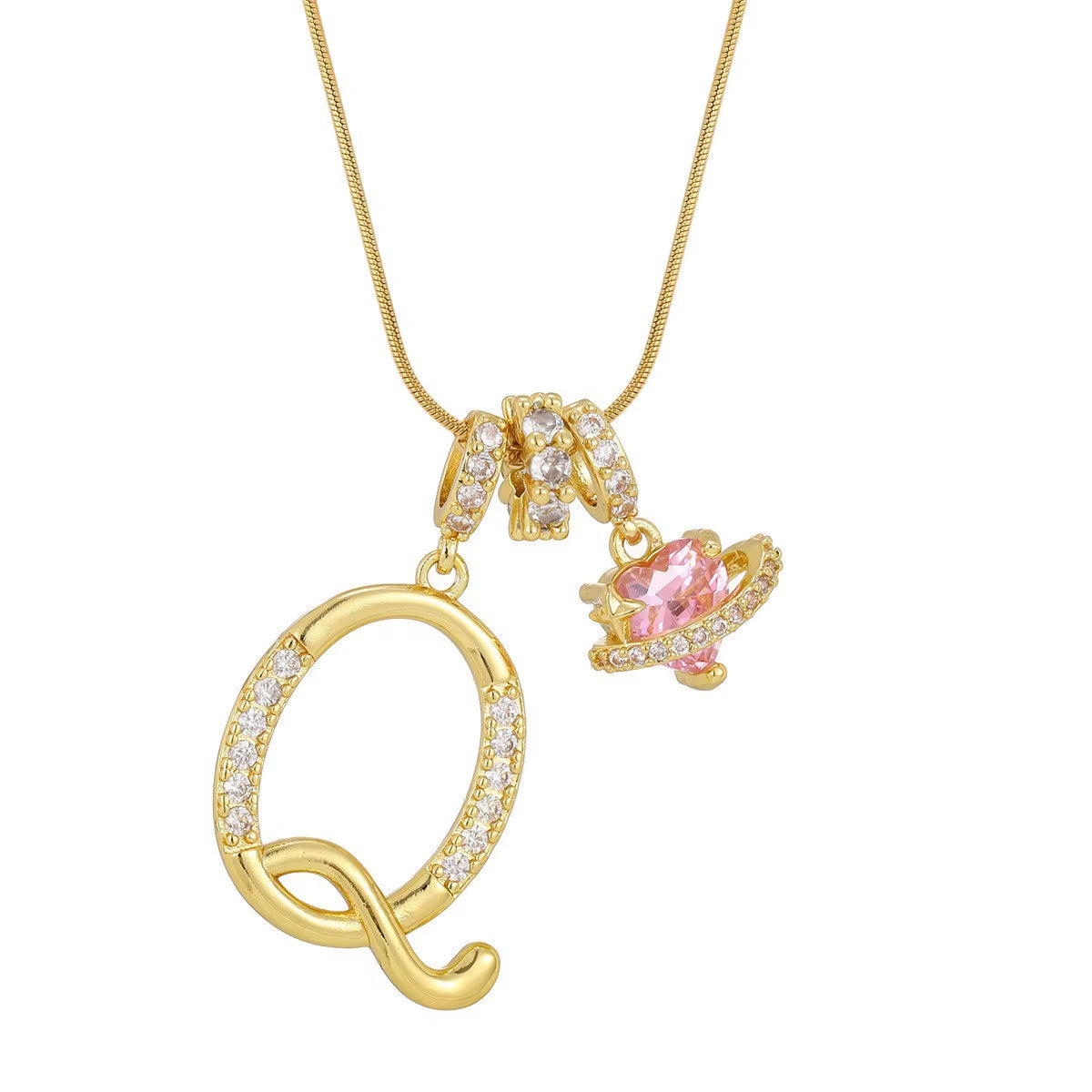Fashion 26 English Letter Necklace for Women Sweet Girl Light Luxury High-End Stainless Steel Accessory Birthday Gift