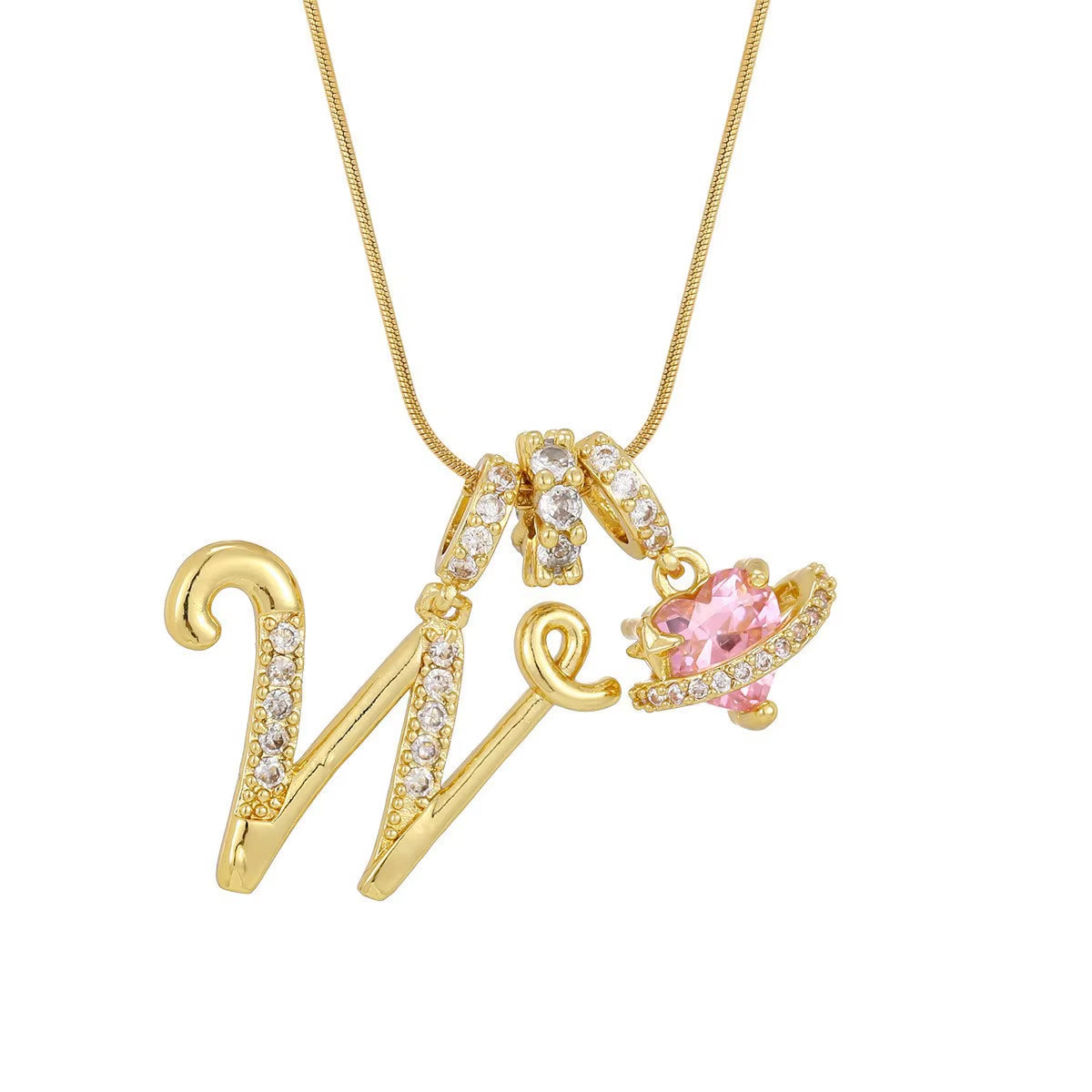 Fashion 26 English Letter Necklace for Women Sweet Girl Light Luxury High-End Stainless Steel Accessory Birthday Gift