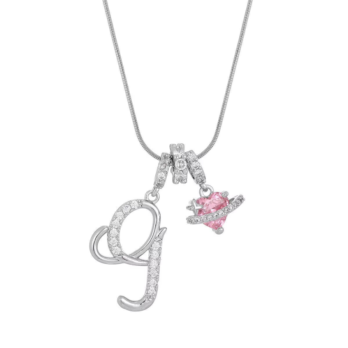 Fashion 26 English Letter Necklace for Women Sweet Girl Light Luxury High-End Stainless Steel Accessory Birthday Gift