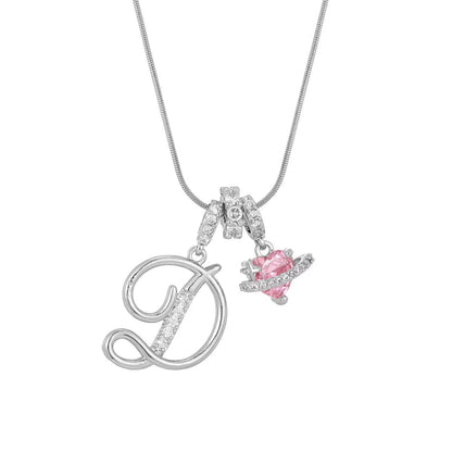 Fashion 26 English Letter Necklace for Women Sweet Girl Light Luxury High-End Stainless Steel Accessory Birthday Gift