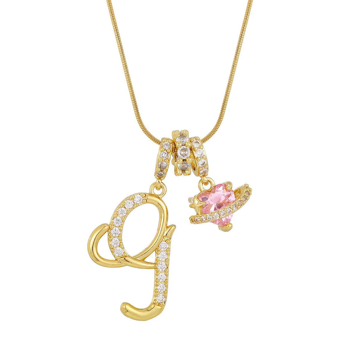 Fashion 26 English Letter Necklace for Women Sweet Girl Light Luxury High-End Stainless Steel Accessory Birthday Gift