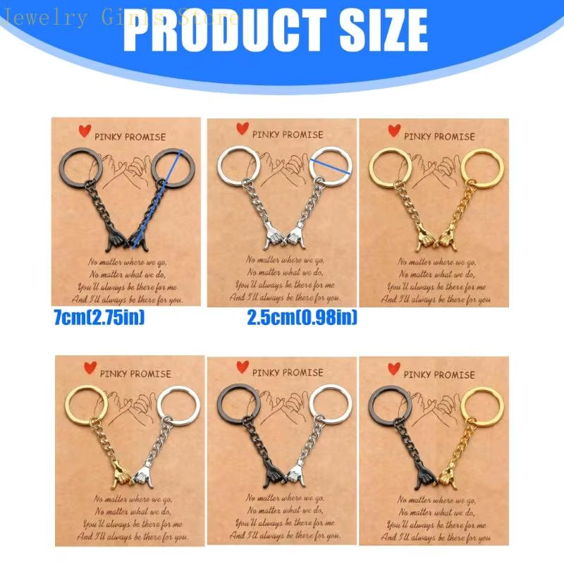 Heartwarming Couple Keychain Gift with Message Feature Strong Zinc Alloy Lover Hanging Accessory